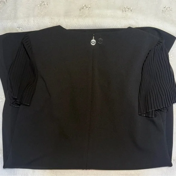 NWT Tommy Hilfiger Black Cap Sleeve Midi Dress Size 16 - Picture 6 of 6